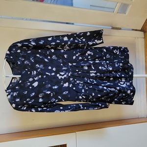 Club Monaco Navy and White Patterned Dress